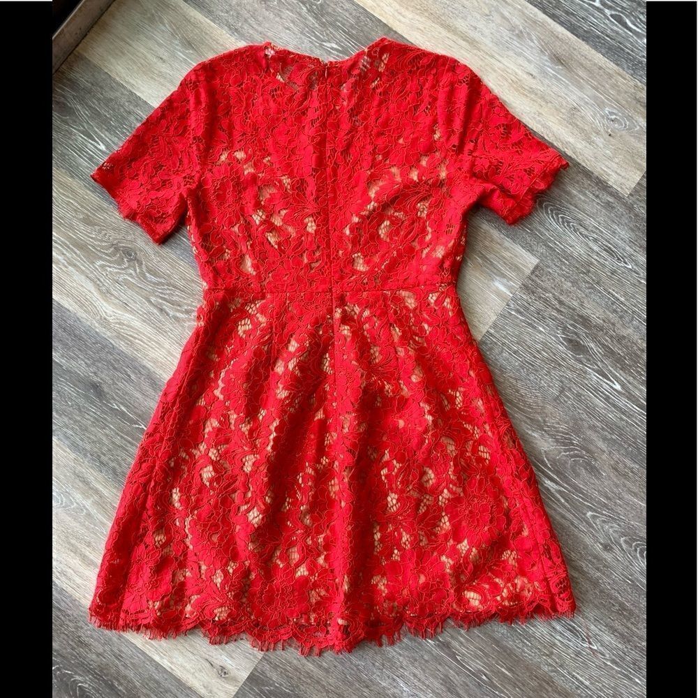 Red Lace Dress by Lush - Picture 4 of 6